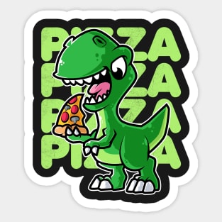 Dinosaur Tyrannosaurus Eating Pizza Lovers product Sticker